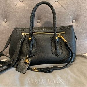 Alexander McQueen Folk Tote Black EXCELLENT cond.